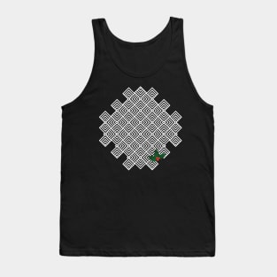 Christmas holly square pattern Tank Top